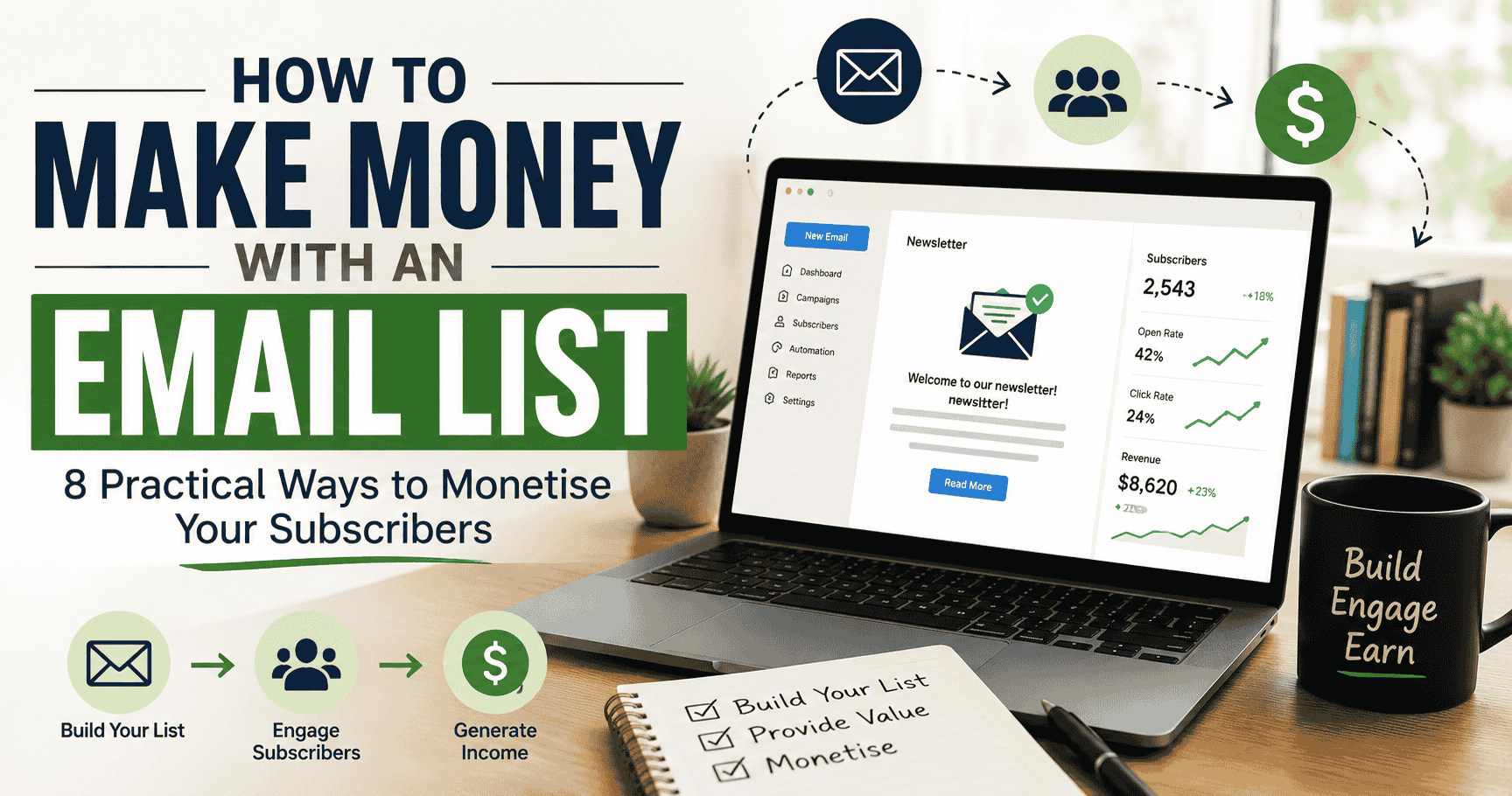 Read more about the article How to Make Money With an Email List: 8 Practical Ways